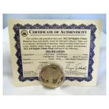 2022 Buffalo Nickel Gold Clad Tribute w/ COA