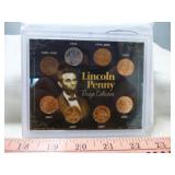 Lincoln Penny Design Collection 8 Coin Set