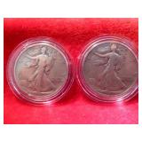 1943P & 1943S Walking Liberty Silver Half Dollar