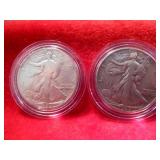 1942P & 1944P Walking Liberty Silver Half Dollar