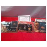 3pc US Penny Tribute Sets Indian Head, 1909, Steel