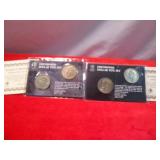 2pc US Eisenhower Type Dollar Sets w/ COA