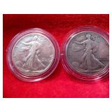 1943P & 1944P Walking Liberty Silver Half Dollar