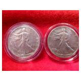 1944P & 1946P Walking Liberty Silver Half Dollar