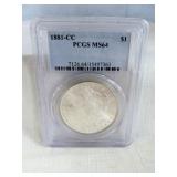 1881-CC US Morgan Silver Dollar PCGS MS64