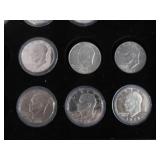 US Eisenhower 9 Coin Set - 3 Silver Coins