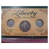 Liberty Silver Coins Mercury Dimes & Liberty 1/4