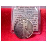 1942-D US Walking Liberty Silver Half Dollar