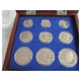 US Bicentennial 9 Coin Mint Set in Display Box