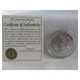 1921-P US Morgan Silver Dollar w/ COA