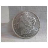 1921-D US Morgan Silver Dollar w/ COA