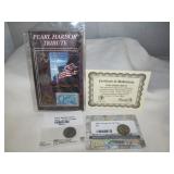 Pearl Harbor Tribute Coin Set & 2pc US War Nickels