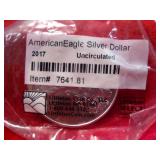 2017 US American Eagle Silver Dollar 1oz .999 Fine
