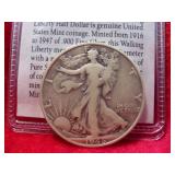 1946-S US Walking Liberty Silver Half Dollar