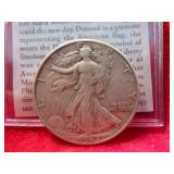 1942-P US Walking Liberty Silver Half Dollar