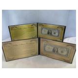 2pc US 1957 $1 Silver Certificates in Folders
