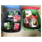 Rope Lights, Xmas Lights, LED 2 Storage Totes Full
