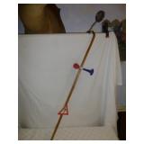 "Over the Hill" Wood Novelty Cane