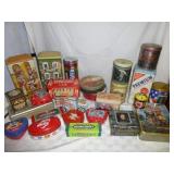 Kitchen & Advertising Tins Box Lot Some Vintage