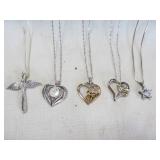5pc Sterling Silver Necklaces