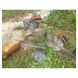 4pc Metal Art Texas Armadillo & Frog Mariachis