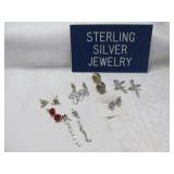 7 Pair Sterling Silver Post Earrings