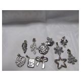 11pc Sterling Silver Charms & Pendants