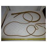 8ft Braided Leather Bull Whip