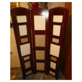 Wood Tri-Fold Picture Frame Divider Screen