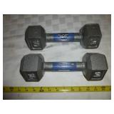 Pair of 10lb Solid Iron Dumbbells