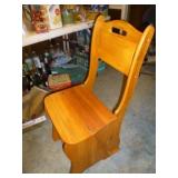 Folding Convertible Wood Step Ladder Stool