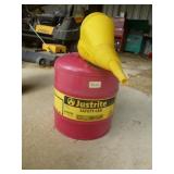 Justrite 5 Gallon Steel Safety Fuel Can
