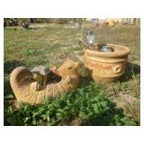 2pc Planter Pots - Reclining Armadillo & Classic