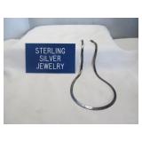 Sterling Silver Toned Herringbone Necklace