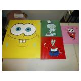 Sponge Bob Square Pants 4pc Canvas Art Set
