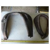 2pc Antique Leather Horse Collars