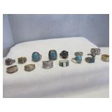 15pc Estate Fashion Jewelry Rings - Some Vintage