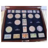 Eisenhower Silver Dollar & Stamp Collection