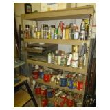 Contents of Shop Shelf - Paint, Hardware, Plumbing