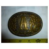 "A" Vintage Ornate 4" Belt Buckle