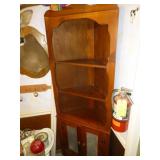 Punched Tin & Wood Upright Corner Cabinet