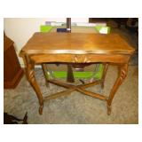 Vintage French Provincial Wood Side Entry Table
