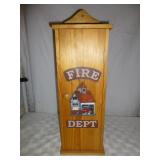 Fire Department Wood Box & Extinguisher