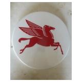 Mobil Oil Pegasus 12" Round Plastic Sign - Cover
