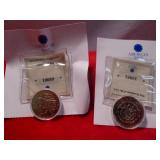 2pc Republic of Liberia $10 U.S. Tribute Coins