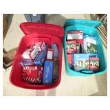 Net Lights, Xmas Lights, LED 2 Storage Totes Full