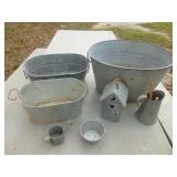 Galvanized Metal - Tubs, Bordhouse, Miniatures