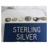 6pc Sterling Silver Rings