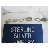 6pc Sterling Silver Rings