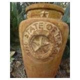 State of Texas Large Clay Ceramic Planter Pot